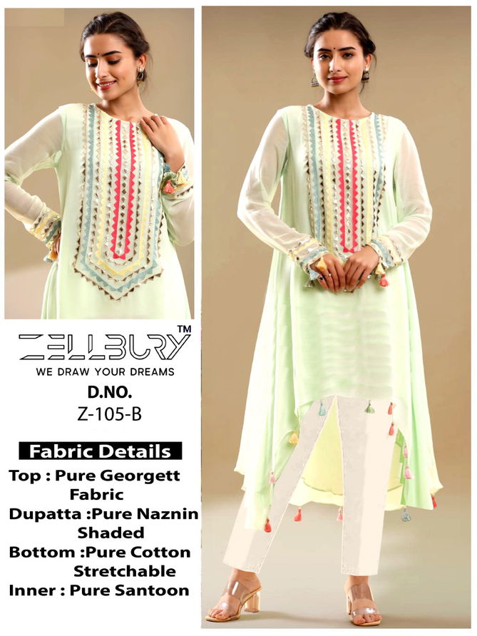 Zellbury Fancy Ethnic Wear Wholesale Readymade Designer Suits Catalog